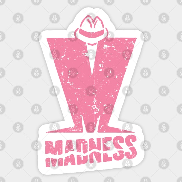 Madness - Retro Pink Sticker by Skate Merch